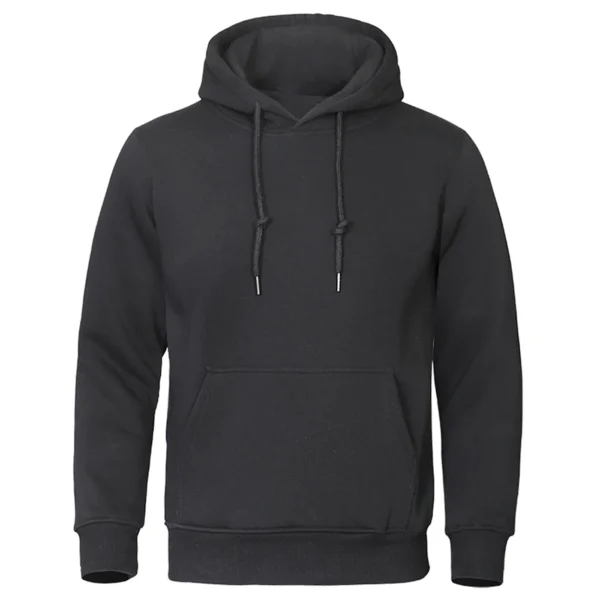 Solid Color Men Hoodies Fleece Warm Mens Sweatshirt Fashion Streetwear Casual Men's Loose Breathable Pullovers Brand Hoody