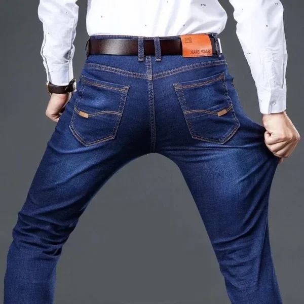 Autumn and Winter Stretch Men's Jeans Men's Style Straight and Versatile Denim Long Pants