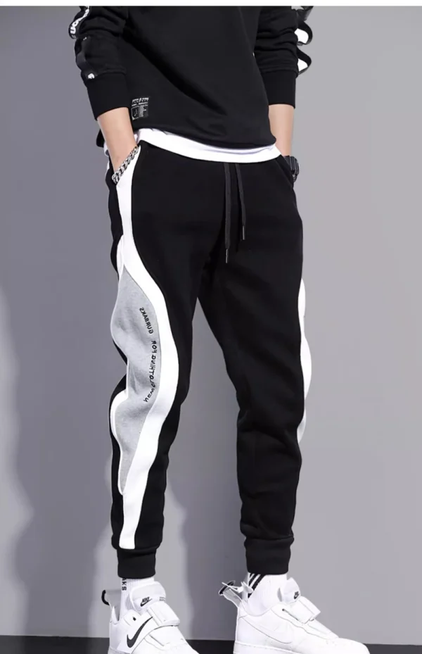 Men's Sports Pants Spring Autumn Male Loose Fitting Leggings Patchwork Running Training Casual Pants Fashion Outfit Trousers - Image 4