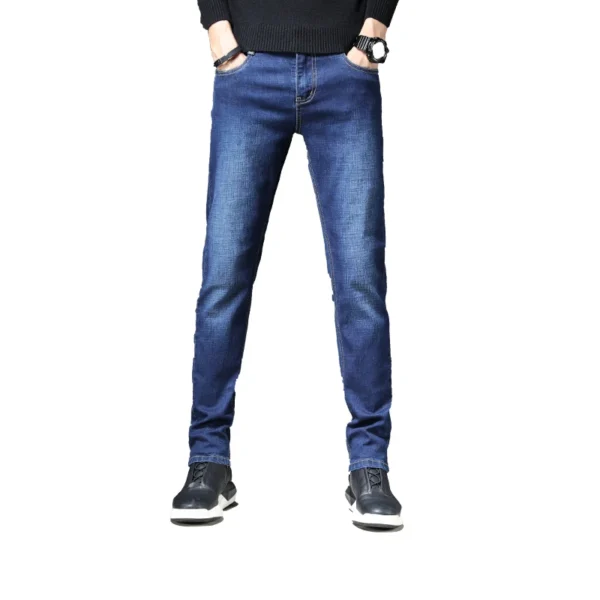 2024 Men's straight leg jeans loose casual pants Korean version trend slim fit versatile pants Men's trendy brand black blue - Image 6