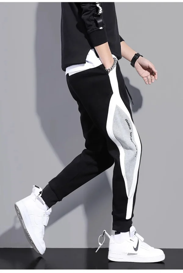 Men's Sports Pants Spring Autumn Male Loose Fitting Leggings Patchwork Running Training Casual Pants Fashion Outfit Trousers - Image 6