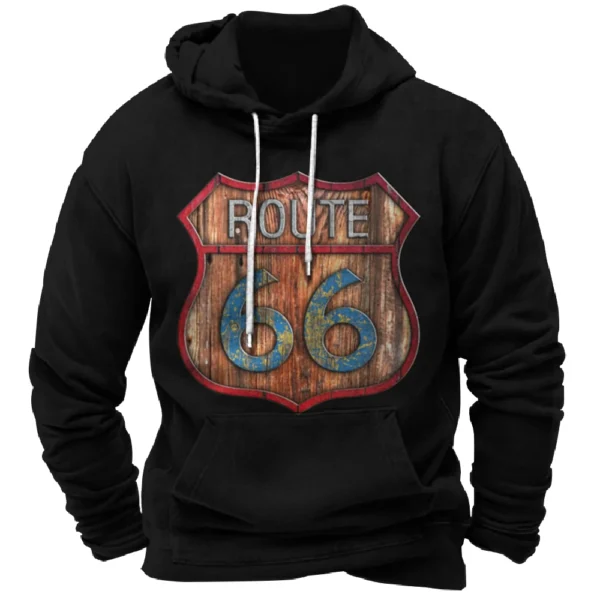 Vintage Hoodie Route 66 3d Print Hoodies Fashion Sweatshirts Boy Women Sweats Men's Tracksuits Men Clothes - Image 2