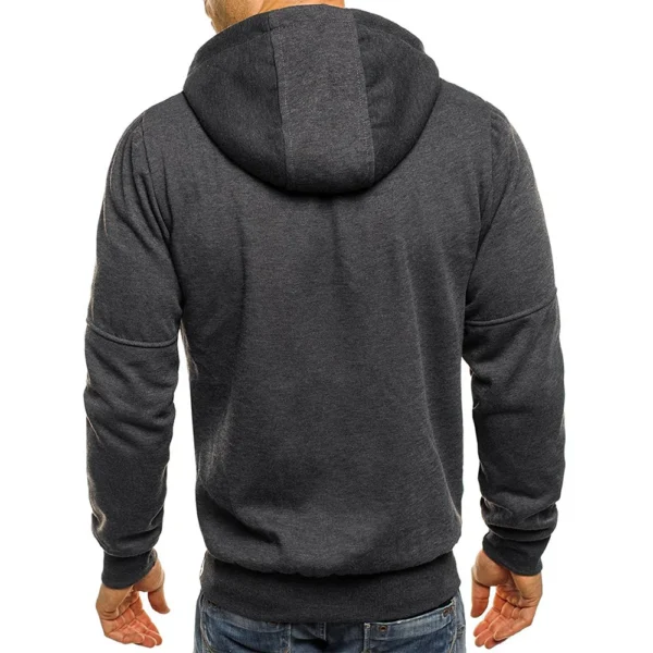 Men's Hoodies Long Sleeve Sweatshirt Zipper Design Hooded Sweatshirt for Men Clothing Sportswear Slim Fit Casual Jacket - Image 3