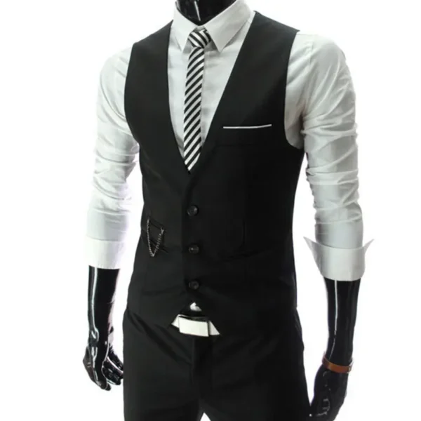 2023 New Arrival Dress Vests For Men Slim Fit Mens Suit Vest Male Waistcoat Gilet Homme Casual Sleeveless Formal Business Jacket - Image 2