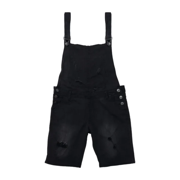 Men s Ripped Denim Overalls with Adjustable Straps Fit Destroyed Shorts Jumpsuit Trendy Suspender Pants - Image 5