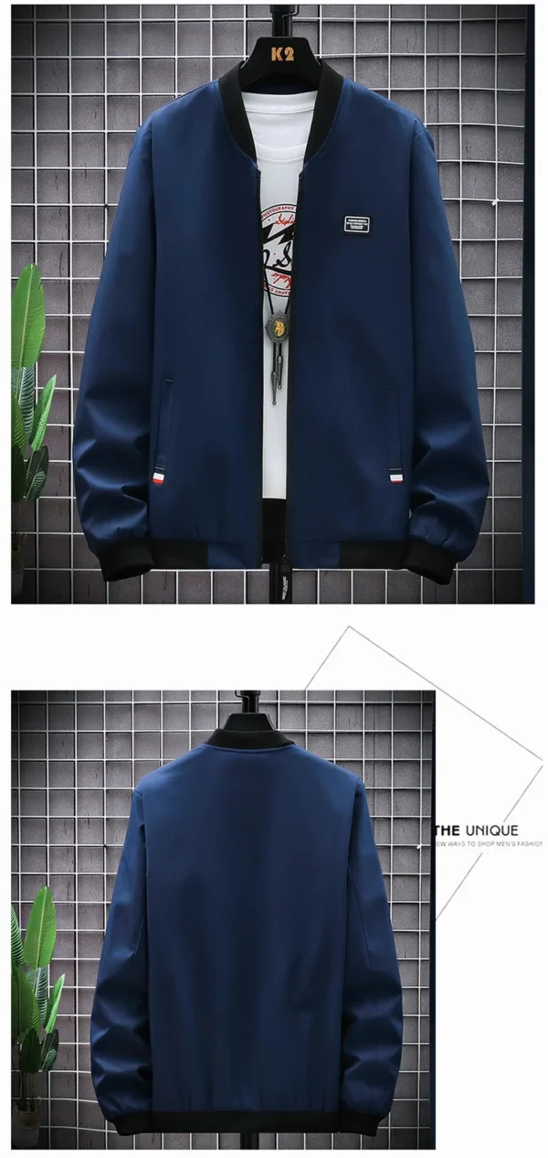 Men's Lightweight Windbreaker Spring Autumn Jacket Coat Men's Windproof Outdoor Casual Stylish Zipper Pocket Jacket - Image 5