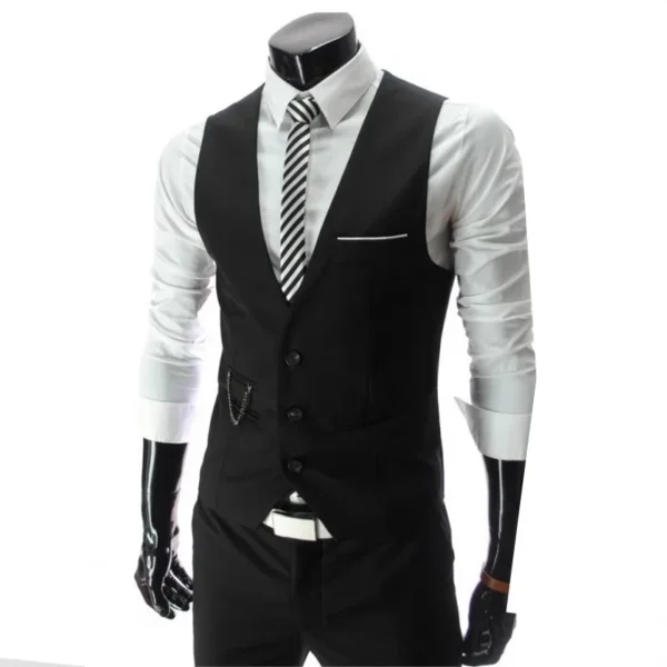 2023 New Arrival Dress Vests For Men Slim Fit Mens Suit Vest Male Waistcoat Gilet Homme Casual Sleeveless Formal Business Jacket - Image 5