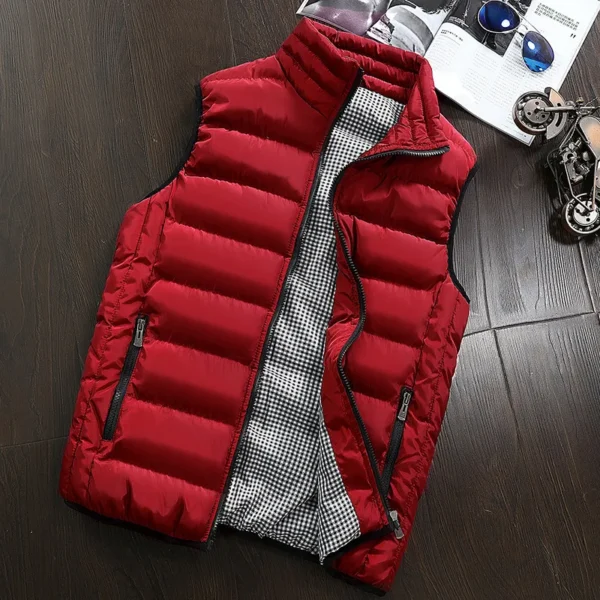 Men Vest Windproof Vest Men Jacket Sleeveless Vest Winter Jacket Casual Coat Men down Cotton Warm Thicken Waistcoat thick gilet - Image 5