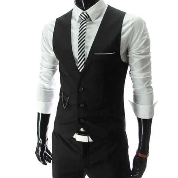 7XL High Quality Dress Vests For Men Slim Fit Mens Suit Vest Male Waistcoat Gilet Homme Casual Sleeveless Formal Business Jacket - Image 4