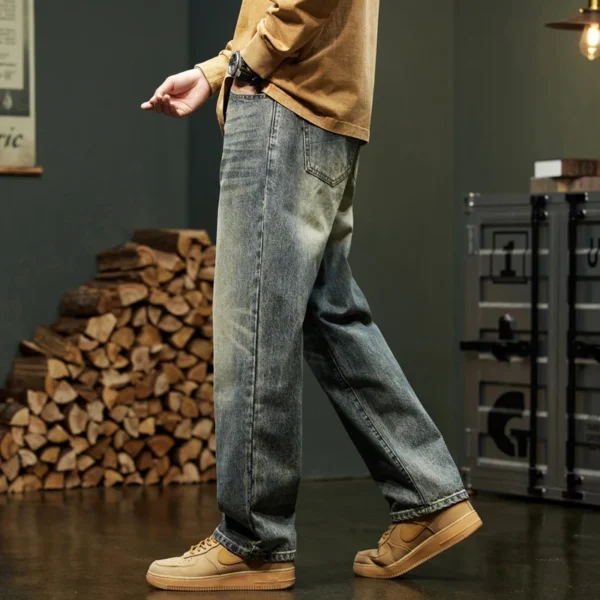 KSTUN Baggy Jeans Men Wide Leg Pants Casual Oversize Jeans For Men Clothing Loose Fit Vintage Male Denim Trousers 2023 New Kpop - Image 4