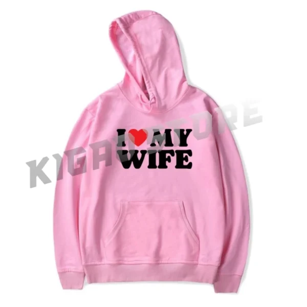 I Love My Wife Hoodie Sweatshirt Spring & Fall For Men/Women Long Sleeve Pullover Outerwear Streetwear - Image 5