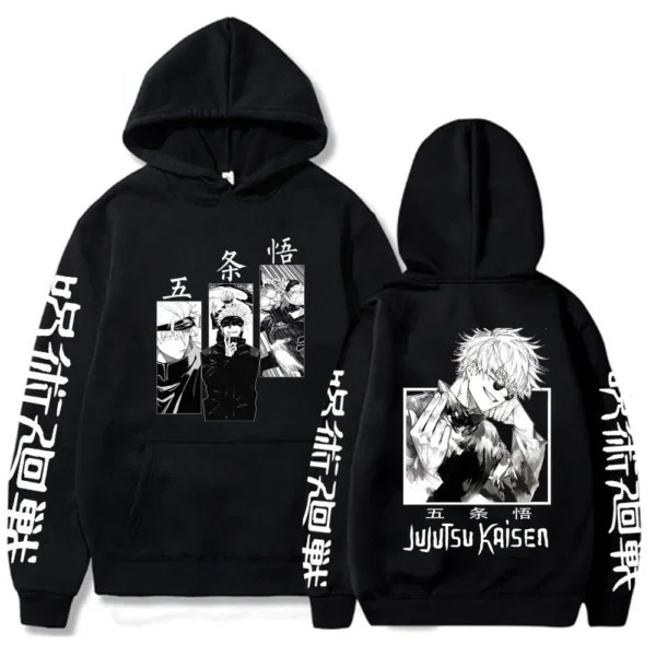 Anime Print Sweatshirts Jujutsu Kaisen Men's Hoodie Harajuku Autumn Winter Streetwear Clothe Yuji Itadori Plus Size Hoodie - Image 2