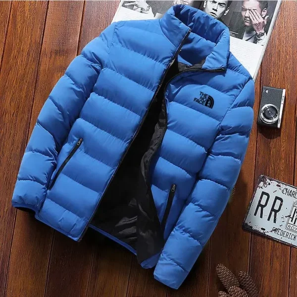 2024 Men's New Cotton Coat Winter Warm Coat Fashion Casual Zipper Stand up Collar Cotton Coat Coat - Image 6