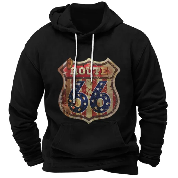 Vintage Hoodie Route 66 3d Print Hoodies Fashion Sweatshirts Boy Women Sweats Men's Tracksuits Men Clothes - Image 3