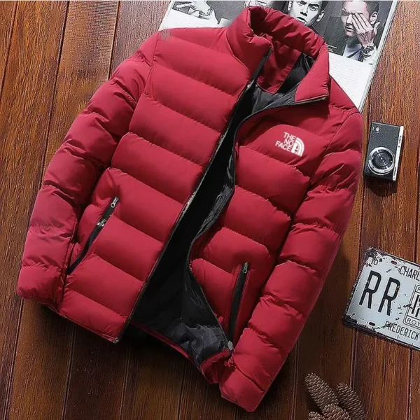 2024 Men's New Cotton Coat Winter Warm Coat Fashion Casual Zipper Stand up Collar Cotton Coat Coat - Image 4