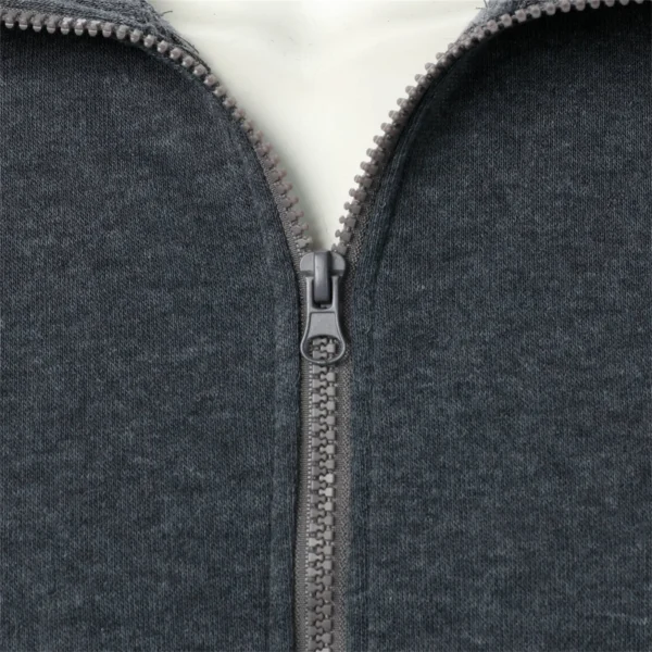 Men's casual sports zipper stand collar hoodie coat men's solid color cardigan - Image 4