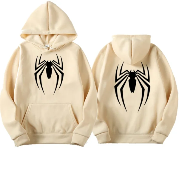 2024 New Men's Hoodie Street Fashion Spider Print Sweatshirt Fleece Ladies Casual Funny Loose Hoodie spiderman Men's clothing - Image 5