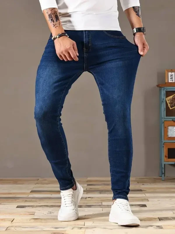 2024 Mens Slim Fit Classic Skinny Jeans Casual Street Style Comfortable Casual Mens Skinny Jeans Male Slim Fit Pencil Denim