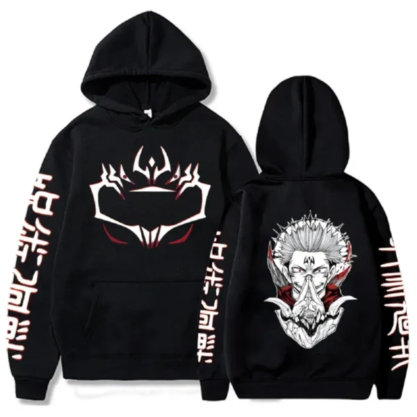 Anime Print Sweatshirts Jujutsu Kaisen Men's Hoodie Harajuku Autumn Winter Streetwear Clothe Yuji Itadori Plus Size Hoodie - Image 4