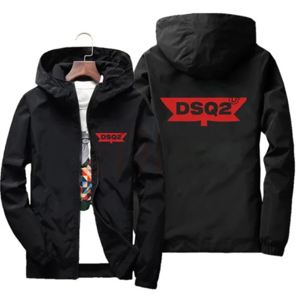 2024 Spring and Autumn Men's Waterproof Zipper Hooded jacket, Sports jacket, Sunscreen jacket, Fashionable and Comfortable