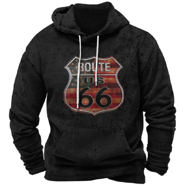 Vintage Hoodie Route 66 3d Print Hoodies Fashion Sweatshirts Boy Women Sweats Men's Tracksuits Men Clothes - Image 5