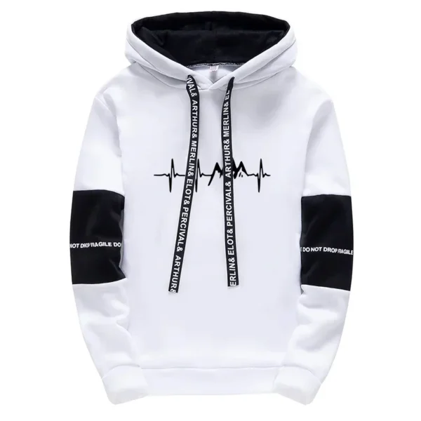 Mens Tracksuit Daily Casual Versatile Print Street Clothing Harajuku Hooded Sweatshirt Sweatpants Jogging High Quality Outfits