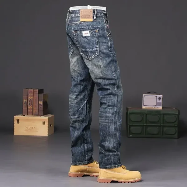 Jeans for Men Work Wear Male Cowboy Pants Large Size Trousers Straight Low Rise Spring Autumn Stylish Designer Classic Denim Xs