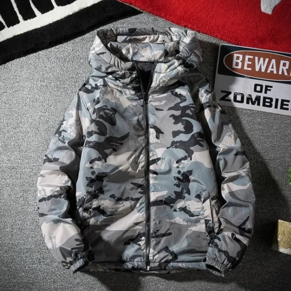 Parkas Camouflage Man Padded Coat Casual Down Jackets for Men Quilted Padding Youthful Clothes Vintage Outerwear in Promotion - Image 2