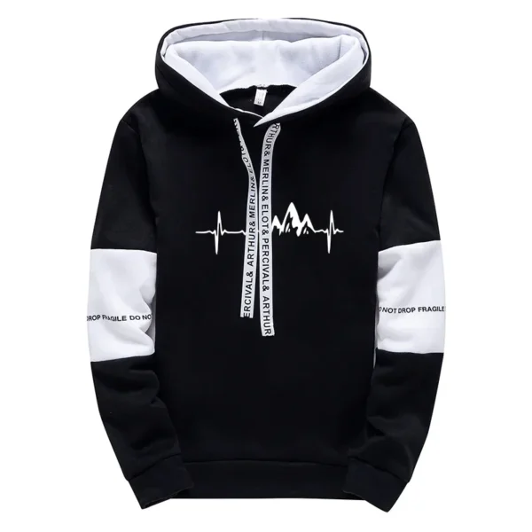 Mens Tracksuit Daily Casual Versatile Print Street Clothing Harajuku Hooded Sweatshirt Sweatpants Jogging High Quality Outfits - Image 2