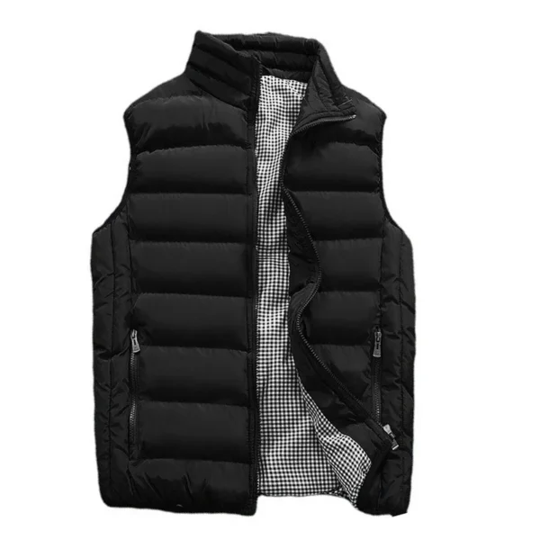 Men Vest Windproof Vest Men Jacket Sleeveless Vest Winter Jacket Casual Coat Men down Cotton Warm Thicken Waistcoat thick gilet - Image 4